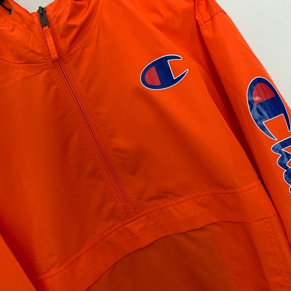 champion jacket mens orange